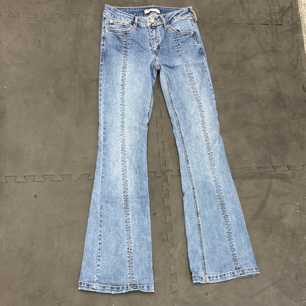Garage Light Blue Flare Jeans